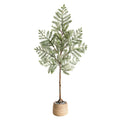 35'' Frosted Pine Christmas Tree in Decorative Planter by Nearly Natural