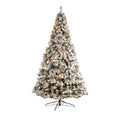 10' Flocked West Virginia Fir Artificial Christmas Tree by Nearly Natural