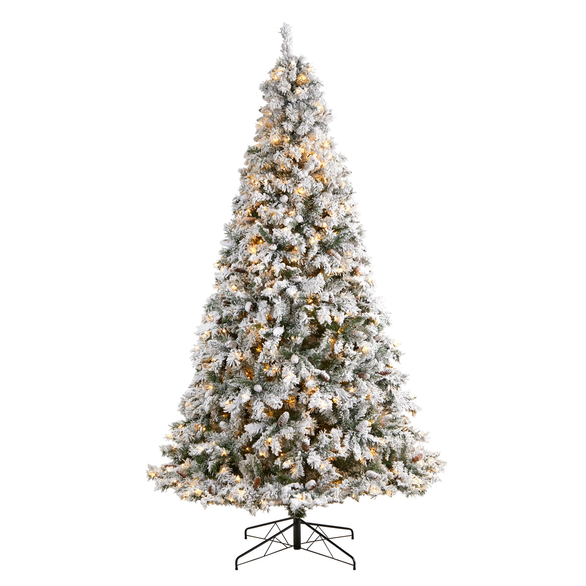 9' Flocked White River Mountain Artificial Christmas Tree by Nearly Natural