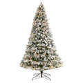 9' Flocked Vermont Mixed Pine Artificial Christmas Tree by Nearly Natural