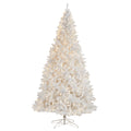 11' White Artificial Christmas Tree w/ 2720 Bendable Branch by Nearly Natural