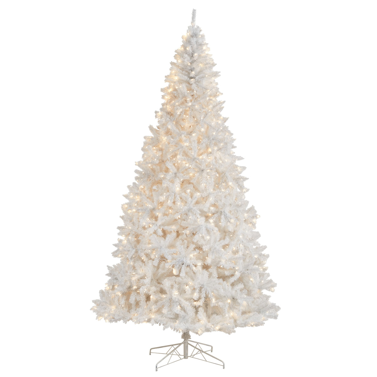 11' White Artificial Christmas Tree w/ 2720 Bendable Branch by Nearly Natural