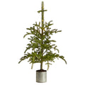 4.5' Pre-Lit Christmas Pine Tree in Decorative Planter by Nearly Natural