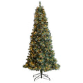 8' Frosted Tip British Columbia Mountain Pine Christmas Tree by Nearly Natural
