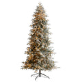 8.5' Flocked Manchester Spruce Artificial Christmas Tree by Nearly Natural