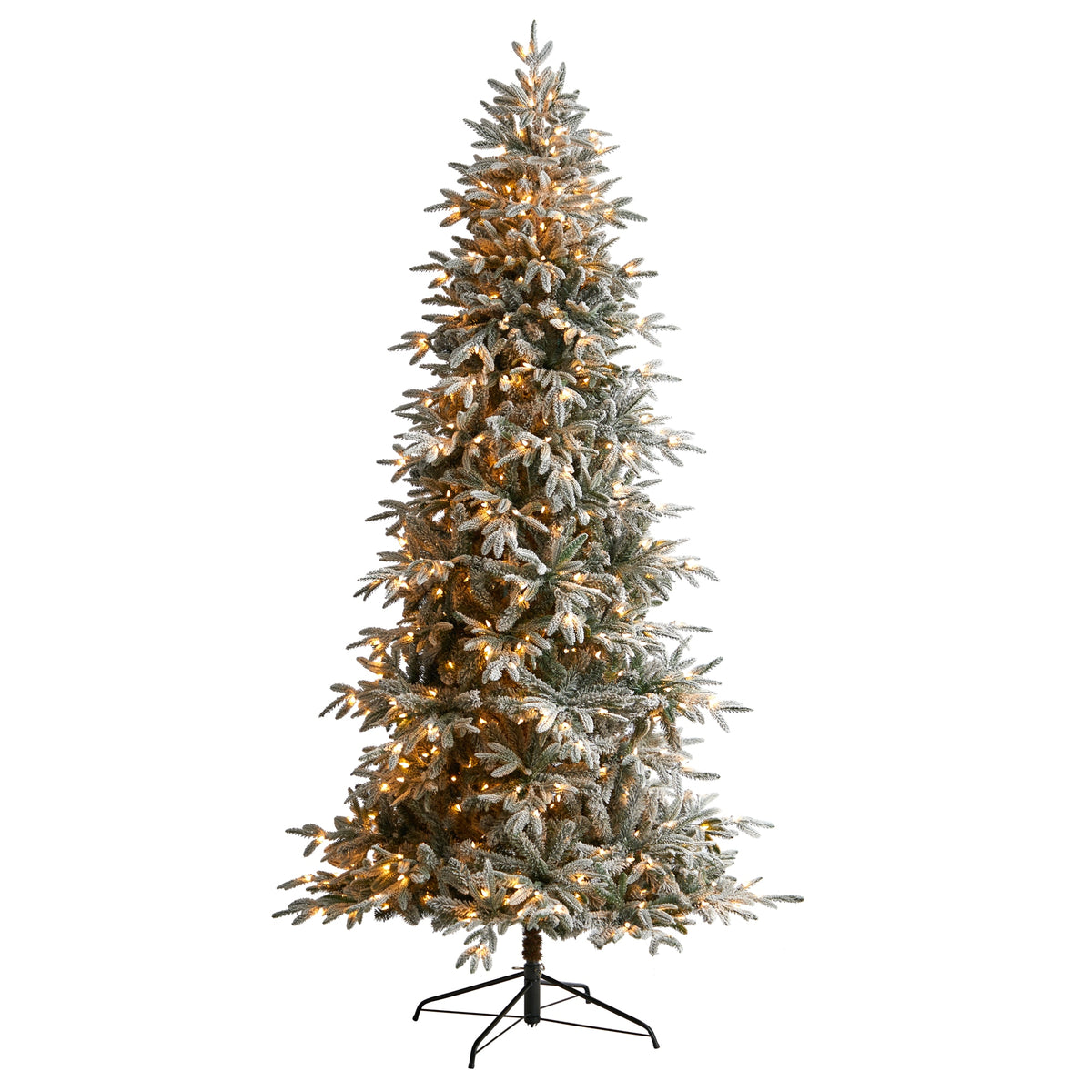 8.5' Flocked Manchester Spruce Artificial Christmas Tree by Nearly Natural