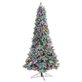 8.5' Flocked British Columbia Mountain Fir Christmas Tree by Nearly Natural