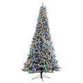 9.5' Flocked British Columbia Mountain Fir Christmas Tree by Nearly Natural