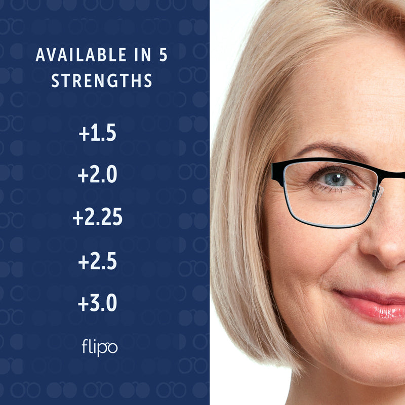 Flipo Eyewear 3-Pack Blue Light Blocking Reading Glasses
