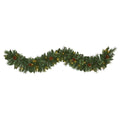 6' White Mountain Pine Artificial Garland with Pinecone by Nearly Natural