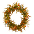 21" Autumn Fern Artificial Wreath by Nearly Natural