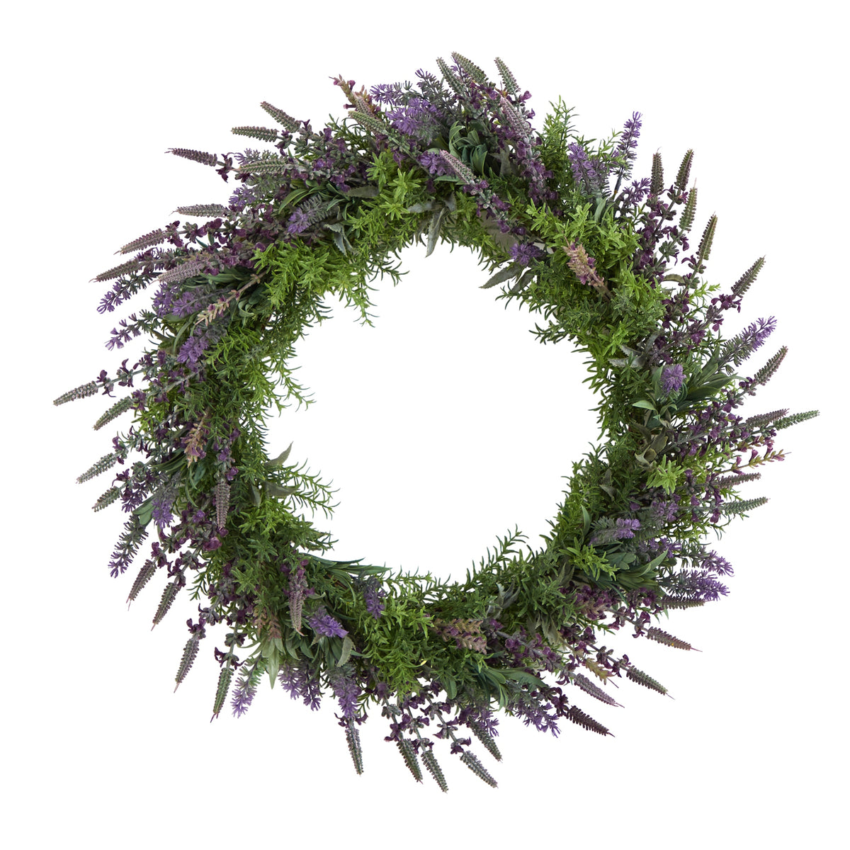 24" Lavender Artificial Wreath by Nearly Natural