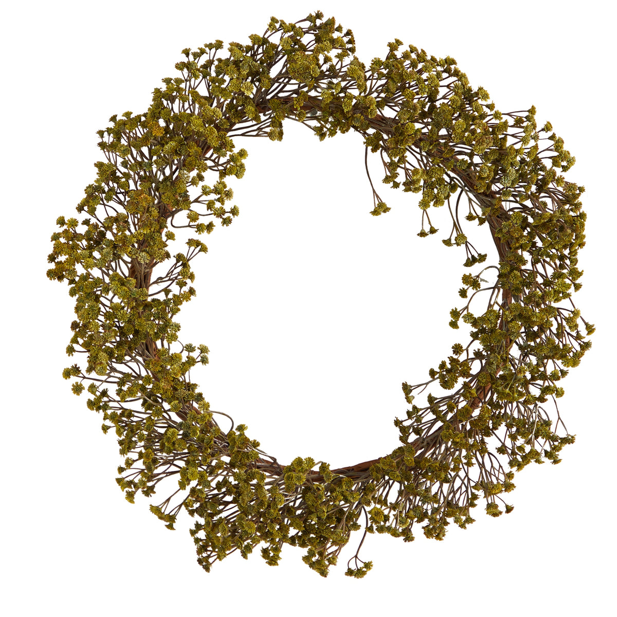 20" Autumn Gypsophila Artificial Wreath by Nearly Natural