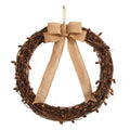 30" Fall Acorn and Decorative Bow Autumn Wreath by Nearly Natural