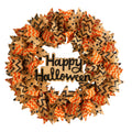 30" Halloween Burlap Ribbon Wreath by Nearly Natural