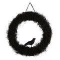 30" Halloween Black Raven Twig Wreath by Nearly Natural