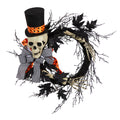26" Halloween Dapper Skeleton Wreath by Nearly Natural
