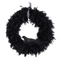 30" Halloween Raven Feather Wreath by Nearly Natural