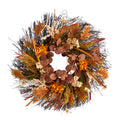 22" Autumn Dahlia and Berries Artificial Fall Wreath by Nearly Natural