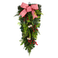 26" Holiday Christmas Bells and Bow Artificial Swag by Nearly Natural