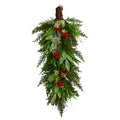 30" Cedar and Berry Christmas Swag by Nearly Natural