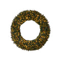 5' Large Flocked Xmas Wreath w/Berries, 400 LEDs & 820 Tips by Nearly Natural