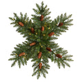 30" Pre-Lit Snowflake Wreath w/Pinecone, 40 LEDs & 120 tips by Nearly Natural