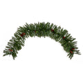 6' Pines Pinecones Christmas Garland w/150 Lvs & 50 LED's by Nearly Natural