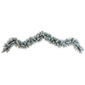 9' Flocked Christmas Garland with 50 Warm White LED Lights by Nearly Natural