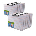 9 x 12 Two-Sided Red & Blue Ruled/Dry Erase with attached marker Class Pack 12