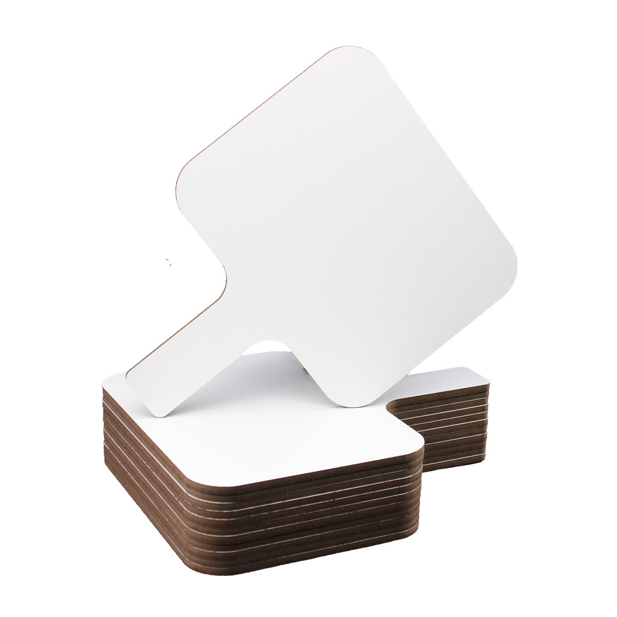 8 x 9.75 Rectangular Single-Sided Dry Erase Answer Paddle - Class Pack 12