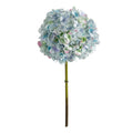19" Hydrangea Artificial Flower (Set of 3) by Nearly Natural in Light Blue Green