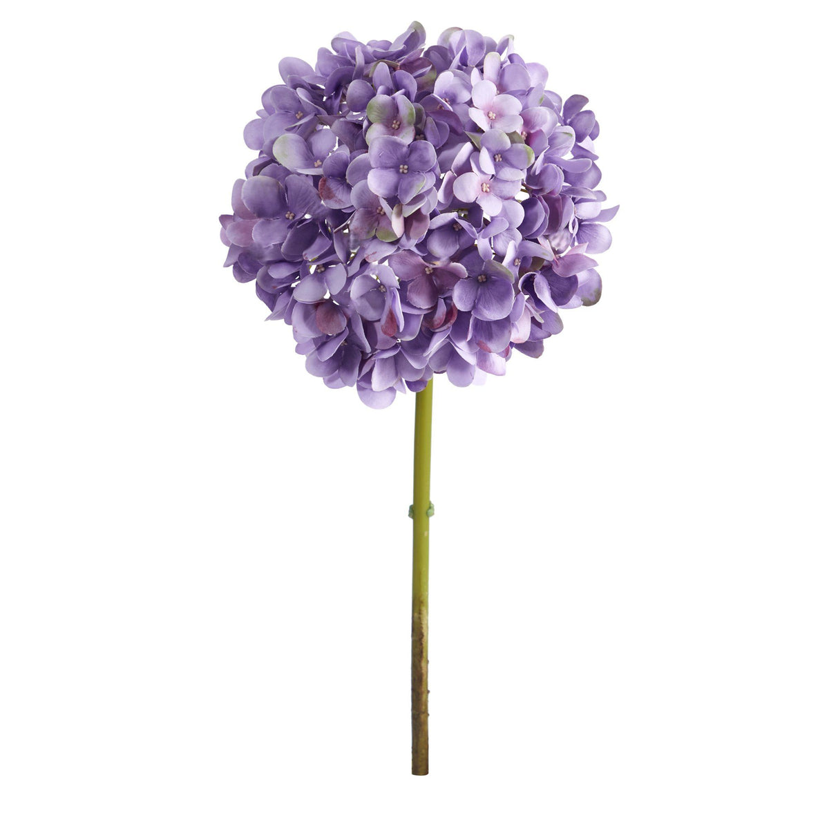 19" Hydrangea Artificial Flower (Set of 3) by Nearly Natural in Purple Lavender