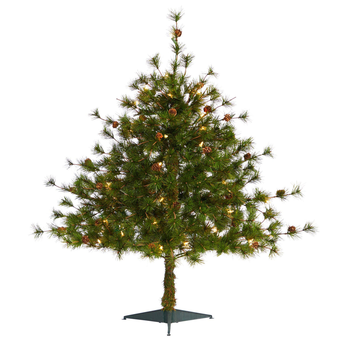 3' Colorado Mountain Pine Xmas Tree w/50 Lights & 171 Tips by Nearly Natural