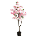4' Cherry Blossom Artificial Tree by Nearly Natural in Pink