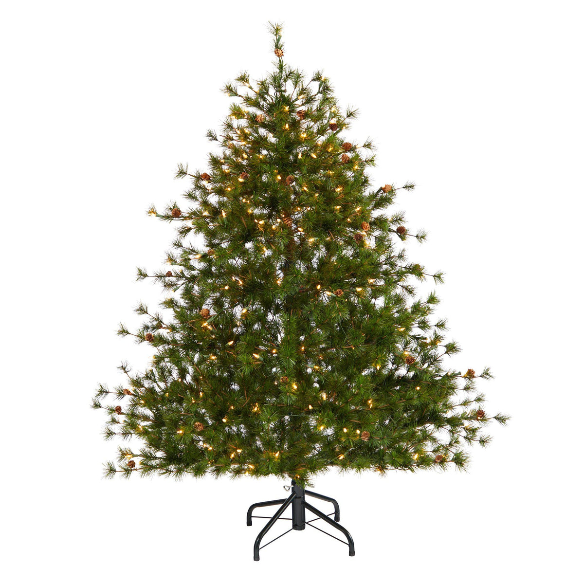 5' Colorado Mountain Pine Xmas Tree w/250 Lights & 669 Tips by Nearly Natural