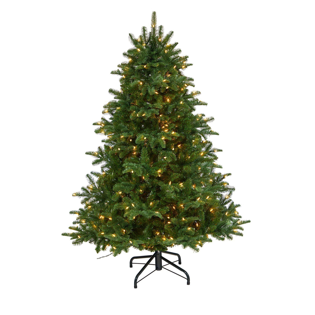 5' South Carolina Spruce Xmas Tree w/300 Lights and 1370 Tps by Nearly Natural