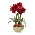28'' Amarylis Arrangement - Red by Nearly Natural in Red