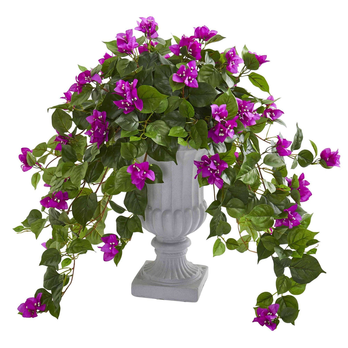 27" Bougainvillea Artificial Plant in Decorative Urn by Nearly Natural in Purple