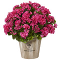 22" Geranium in Planter UV Resistant (Indoor/Outdoor) Beauty by Nearly Natural in Beauty