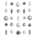 Holiday 23 Count Lux Shatterproof Ornament Set by Nearly Natural in Silver