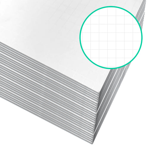 11 x 14 Fade-Line White Foam Board, 1/2" Grid Pack of 25