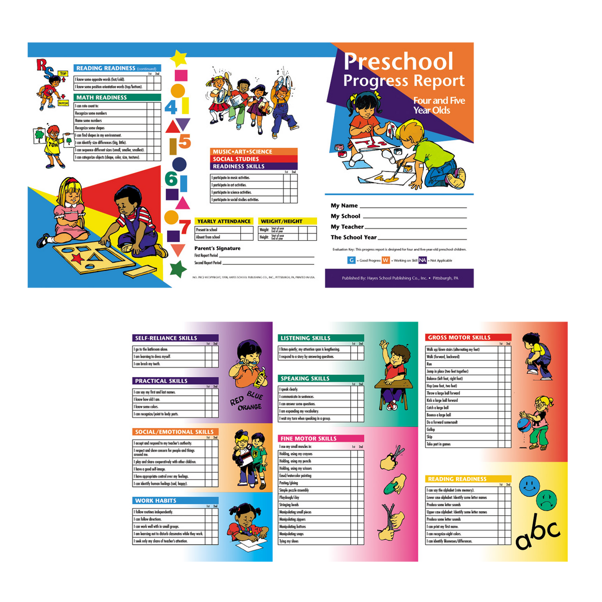 Preschool Progress Report (4 and 5 year olds) - Carton of 100 supplier units