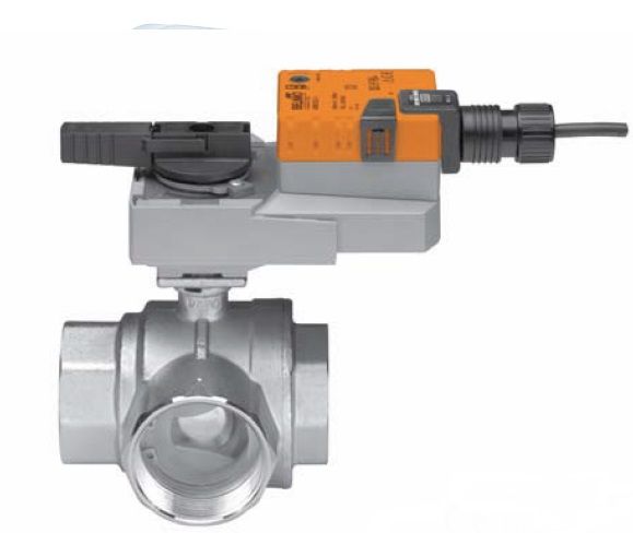Belimo Characterized Control Valve (CCV), 2", 3-way, Cv 83 |Configurable Valve Actuator, Non fail-safe, AC/DC 24 V, 2...10 V, NEMA 4X, terminals B352+ARX24-SR-TN4