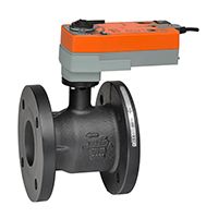 Belimo Characterized Control Valve (CCV), 2 1/2", 2-way, ANSI Class 125, Cv 110 |Configurable Valve Actuator, Spring return, AC/DC 24 V, 2...10 V, MFT/programmable B6250S-110+AFRX24-MFT