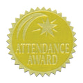 Gold Foil Stamped Certificate Seals - Attendance Award - Carton of 50 supplier units