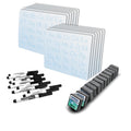 9" x 12" Two-Sided Letters and Numbers Learning Mat + Black Marker + Student Eraser Class Pack - 36 Pcs