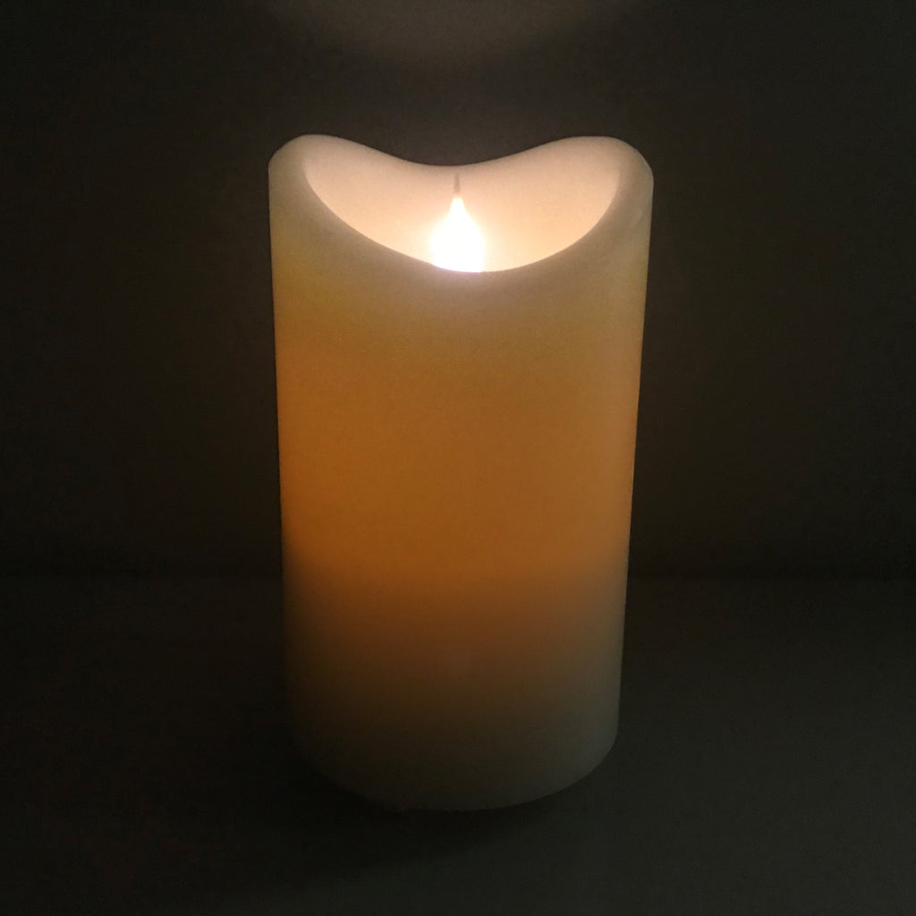 3.5" x 6.5" Ivory Wax Bluetooth Candle with 3D Moving Flame