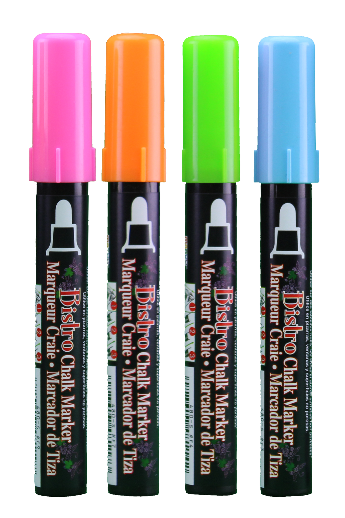 Uchida Chalk Markers 4/pk (Pink, Orange, Green, Blue) - Carton of 20 supplier units