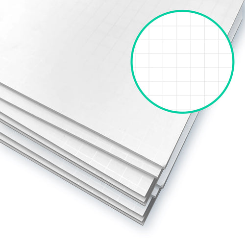 11 x 14 Fade-Line White Foam Board, 1/2" Grid Pack of 10